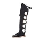 Women Fashion Summer Flats Sandals Casual Knee High Boots Breathable Beach Shoes