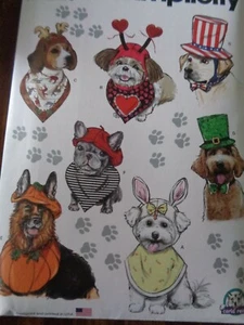 PET CLOTHES CRAFT SEWING PATTERN SR11341 HATS BANDANAS 6 DESIGNS SIZE S TO L - Picture 1 of 2