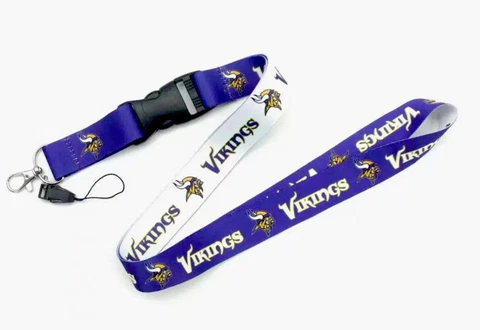 NFL Football teams Minnesota Vikings LANYARD DETACHABLE BUCKLE KEY CHAIN HOLDER Cover