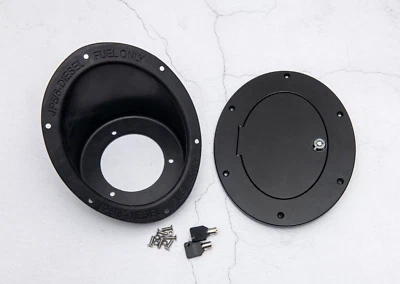 Humvee Fuel filler neck with Billet Locking fuel door Hummer H1 - Image 1 of 4