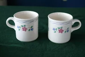 Pfaltzgraff - BONNIE BRAE - U.S.A. - 3 3/8"h Coffee Mugs / Cups (2) - Picture 1 of 1