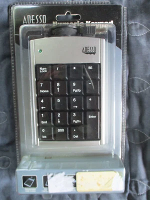 Adesso AKP-150 Wired Retractable USB Numeric Keypad for Windows 7+ NEW - Image 1 of 4
