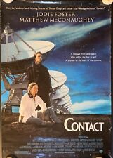 CONTACT 1997 Jodie Foster/Matthew McConnaughey/Carl Sagan/R.Zemeckis 1Sh 2-Sided
