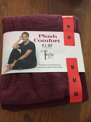 NUEVO CON ETIQUETAS Felina Mujer Peluche Confort P.J. Set MEDIANO Foto 1 de 2