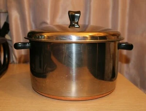 THERMIC RAY von NORRIS LA Suppentopf mit Deckel Set Edelstahl Kupferboden USA - Bild 1 von 12