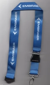 New! LAN-EMB Lanyard with "EMBRAER" titles, with mini airline buckle clip - Picture 1 of 1
