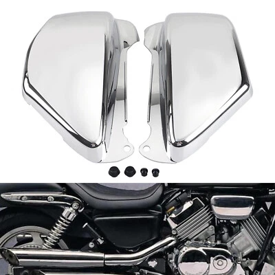 Chrome Battery Side Covers Fairing For Honda Magna VF750CD VF750C 1994-2004 2001 - Imagem 1 de 4