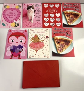 Lot of 7 NEW Assorted Hallmark Valentine’s Day Card Generic With Envelopes - Picture 1 of 4