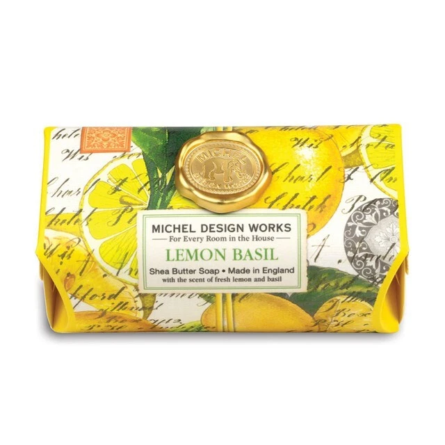 Michel Design Works Large Bath Soap Bar, Lemon Basil (802008) - Image 1 of 1