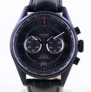 Tag Heuer Uhr Carrera Chronograph Flyback black Calibre 36 El Primero Titan Glas - Bild 1 von 20