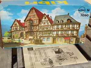 Kibri 7090 N 2 Timber-Frame Market Place Miltenberg, Ungebauter Kit Very - Picture 1 of 7