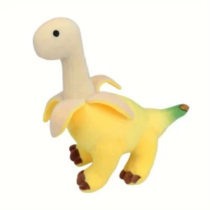 Yellow Peeled Banana Brontosaurus Plush Toy 28cm Dinosaur Plush Toy Kids - Picture 1 of 6
