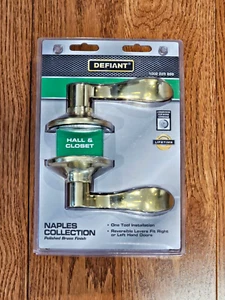 DEFIANT BRASS DOOR HANDLE 'NAPLES COLLECTION' NEW in PACKAGE HALL & CLOSET - Picture 1 of 5