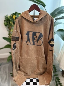 AUTHENTIC Cincinnati Bengals Nike 2023 Salute Service Club Pullover Hoodie 2XL - Bild 1 von 6