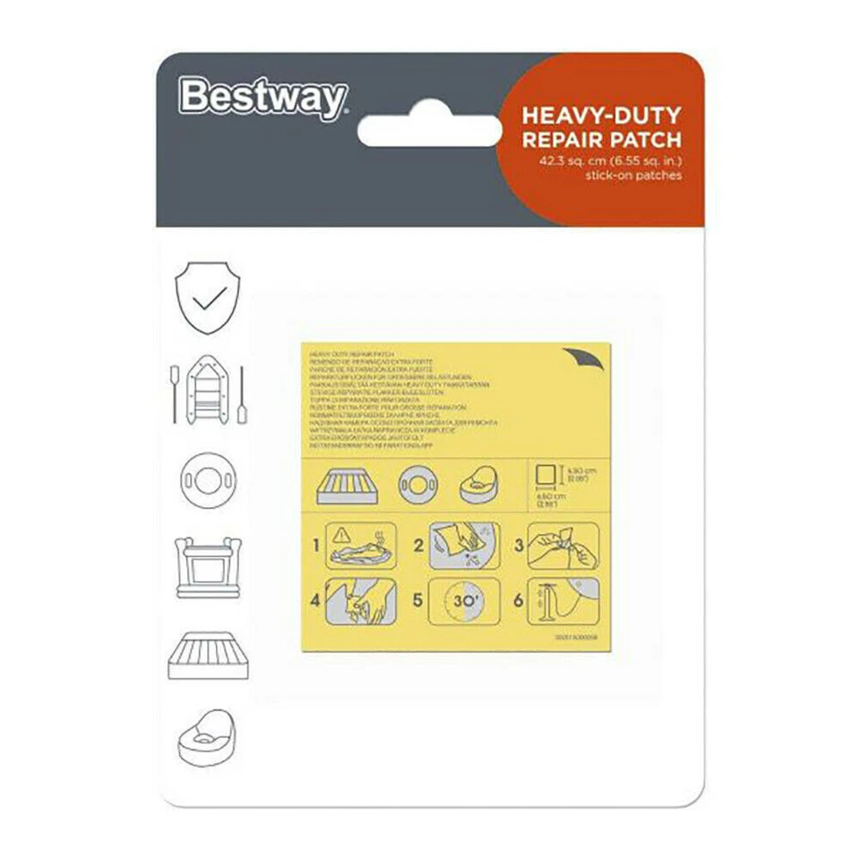 Bestway Selbstklebende Reparaturflicken 6,5x6,5cm 10 Stück