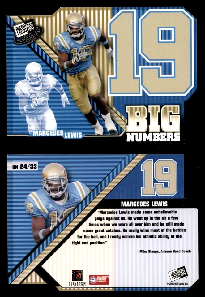 2006 Press Pass Big Number Rookies Football Complete Your Set #1-33 You Pick! - Image 1 of 1