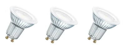 3x OSRAM LED Spot PAR16 6,9W = 80W GU10 120° warmweiß EEK:F (Spektrum A-G) - Bild 1 von 4