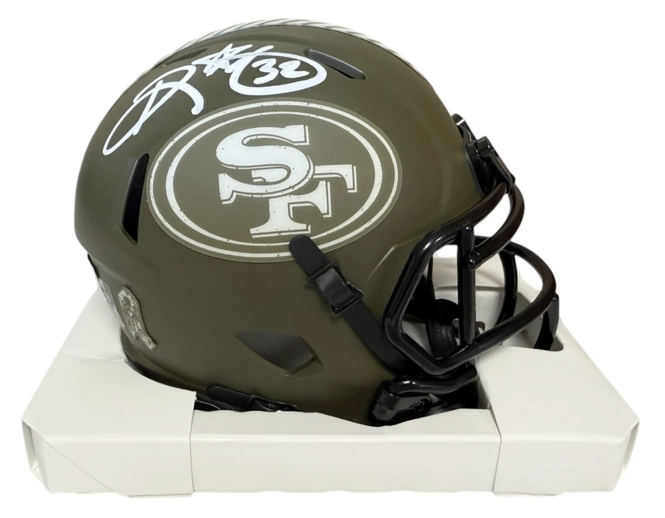 Minicasco autografiado de los San Francisco 49ers Ricky Watters saludo al servicio B... Foto 1 de 1