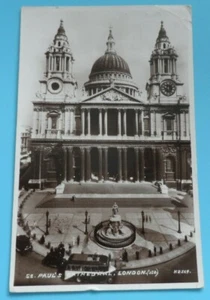 Postcard St. Paul's Cathedral, London Valentine's Real Photograph Posted 1947 - Picture 1 of 2