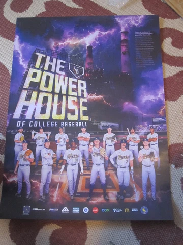 2023 LSU TIGERS POSTER & POCKET SCHEDULE POWER HOUSE COLLEGE BASEBALL NAT CHAMPS Cover