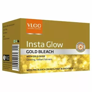 VLCC Insta Glow Fairness Gold Bleach Cream for Removing Tan Facial Hair 30g - Picture 1 of 9