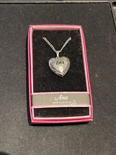 Heart Picture Locket With Love Necklace 16-18" Chain Ana
