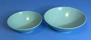 Juego de 2 cuencos prolonware turquesa mediados de siglo vintage florence MCM melamina - Imagen 1 de 3