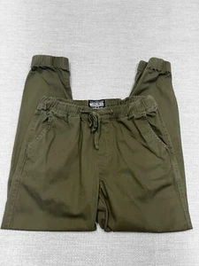 Matchstick Jogger pants Men's Olive Green Cotton Chino Joggers With Drawstring S - Picture 1 of 11