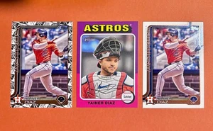 YANIER DIAZ 2025 Topps Series 1 PALM TREE #299, Base #299, & 2024 Heritage #512 - Picture 1 of 2
