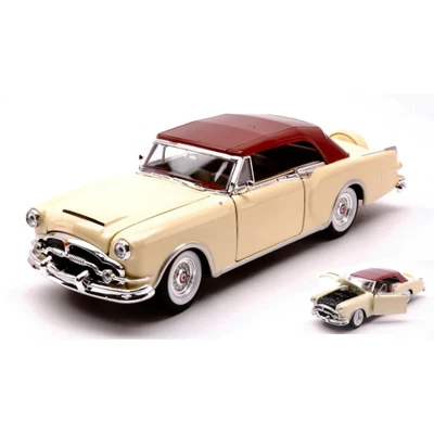 PACKARD CARIBBEAN SOFT TOP 1953 YELLOW CREAM 1:24 Welly Auto Stradali Modellino  - Immagine 1 di 3