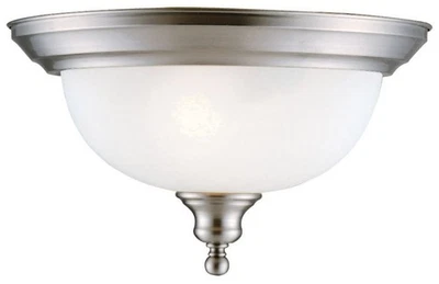 Design House 510297 Bristol 2 Light 13"W Flush Mount Ceiling - Nickel - Image 1 of 4