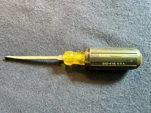 VINTAGE Klein Tools 602-4 1/4-Inch Keystone Screwdriver MADE IN USA - Picture 1 of 10