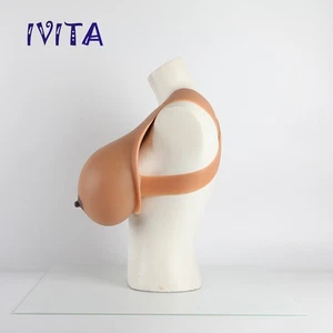 12XL Large Boobs J Cup Silicone Breast Forms Fake Boobs Vest Style Drag-Queen - Picture 1 of 12