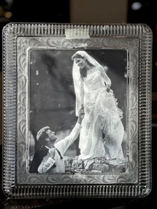 Mikasa Klar Kristall 8x10 Bilderrahmen Italienisch Landschaft Hochzeit Glas Foto - Bild 1 von 5