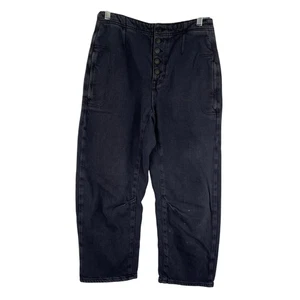 We The Free Osaka Mid Rise Barrel Gray Cropped Pants Women's Size 25 - Picture 1 of 17