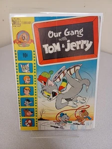 Our Gang With Tom & Jerry #55 1949-Dell-Badminton cover Excellent for age (RARE) - Picture 1 of 7