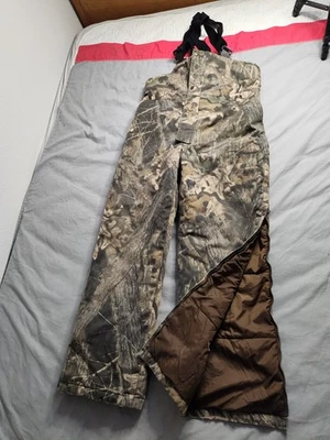 Vintage Columbia Camo Insulated Canvas Overalls Mens Size Medium Hunting EUC - Image 1 of 4