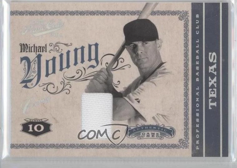 2011 Playoff Prime Cuts Century Silver Materials /25 Michael Young #33 - Image 1 of 2