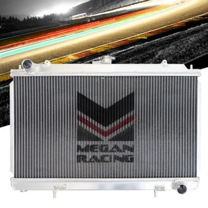 Megan Aluminum Bolt-On 3-Row Radiator with Cap For 95-98 240SX S14 SR20DET MT - Picture 1 of 3