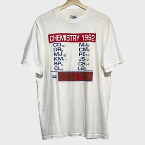 Vintage 1992 USA Dream Team Olympia Basketball weiß Chemie Tee T-Shirt Large L - Bild 1 von 5