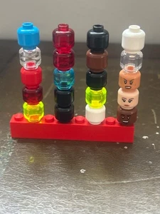 Lego Mini Figure Heads Various Colours Some Are Double Sided Mostly Transparent - Picture 1 of 3