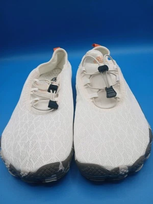 Barefoot Water Sport Beach and Surf Aqua Shoes Unisex White and Orange - Image 1 of 4