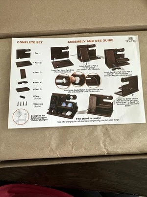 ESTACIÓN DE ACOPLAMIENTO DE TELÉFONO DE MADERA Organizador Marrón TESLYAR Foto 1 de 4