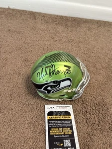 Mack Strong Signed Autographed Seattle Seahawks Flash Mini Helmet Jsa Coa Rare - Picture 1 of 2