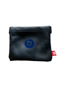 Beats By Dr. Dre Earphones Headphones Case Storage Pouch Soft Black & Blue - Picture 1 of 2