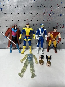 1990s Marvel X-Men Figure Lot Toybiz - Cyclops, Gambit, Wolverine, Iceman Heads - Picture 1 of 15