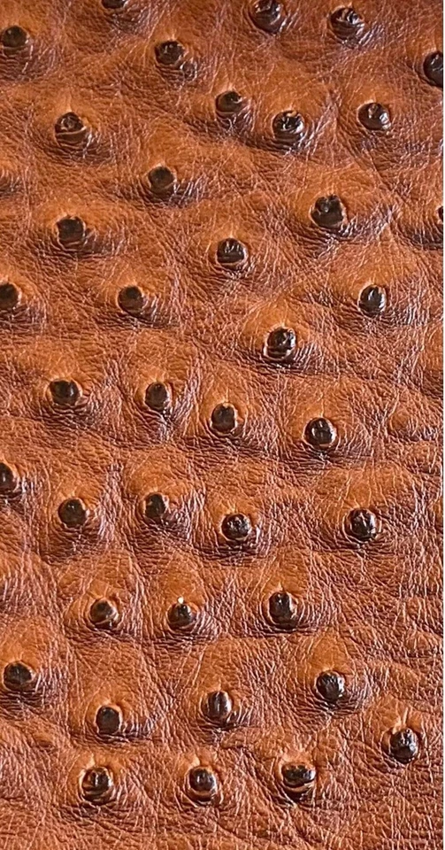 Chestnut ostrich faux vinyl Marine grade UV resistance waterproof Fabric - Image 1 of 1