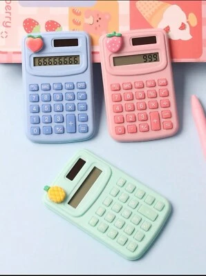 1pc Mini  Portable Silicon Keys Calculator 8 Digit High End & Small Size - Image 1 of 4