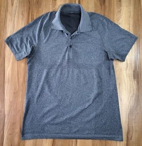 Polo Lululemon Metal Vent Tech Uomo Taglia M Grigio Manica Corta Elastica - Foto 1 di 10