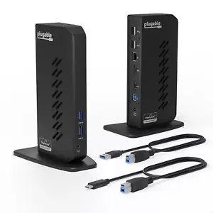 Docking station universale per laptop USB 3.0 e USB-C plug-in per Windows e Mac - Foto 1 di 8